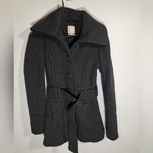 Women's Gray Wool-Blend Coat